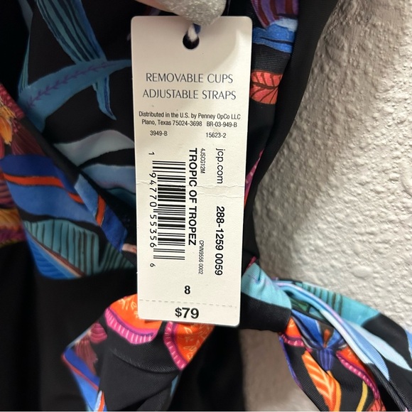 Sonnet Shores Women's Tie Side One Piece Swimsuit in Tropic of Tropez NWT Size 8 - Picture 5 of 9